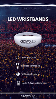 Brățară LED CrowdLED - Partystore.ro - A - Crowd - Indoor - 