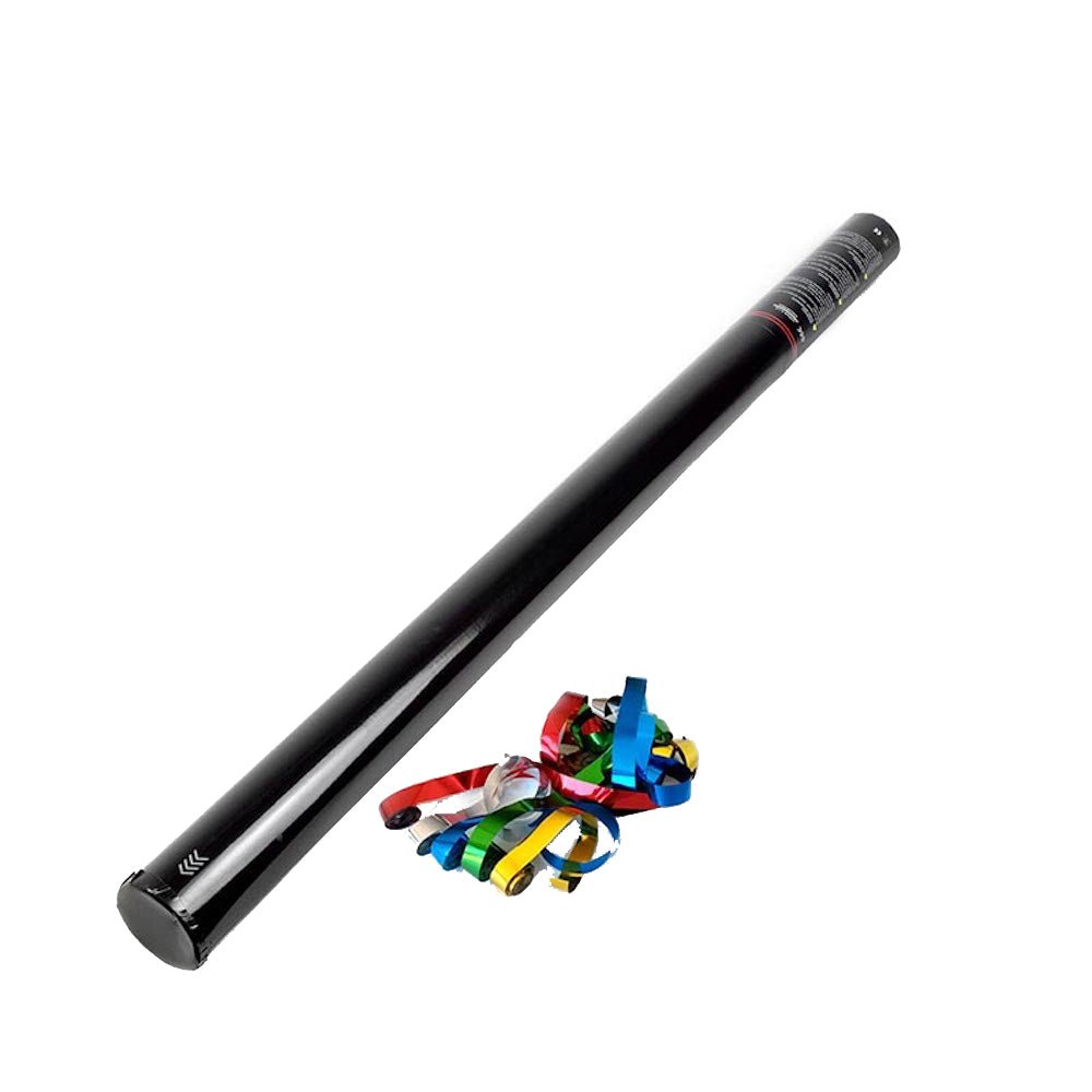 TUN MANUAL DE CONFETTI 80CM FÂȘII DE HÂRTIE ȘI METALICE - Partystore.ro - A - Confetti - Consumabile - Home