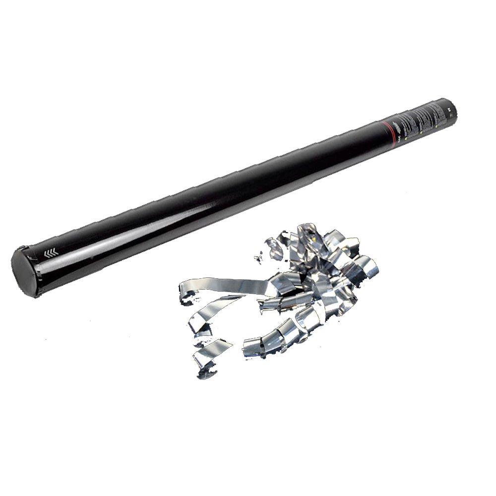 TUN MANUAL DE CONFETTI 80CM FÂȘII DE HÂRTIE ȘI METALICE - Partystore.ro - A