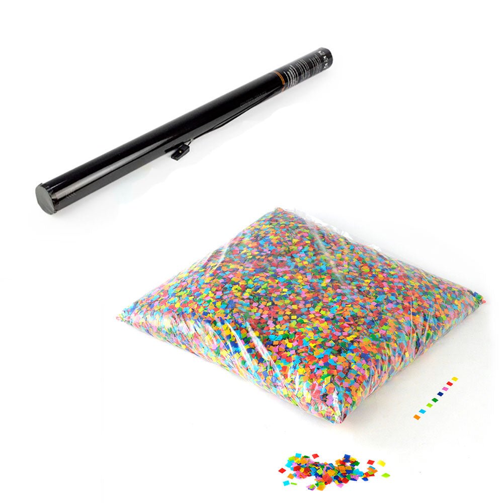 Tun manual de confetti pătrate 17MM - Partystore.ro - A